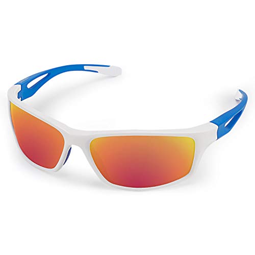 Gafas de Sol Deportivas, CHEREEKI Gafas de Sol Deportivas Polarizadas con Proteccion UV400 & marco TR90 Irrompible. Para Hombre y Mujer, Deportes al aire libre, Pesca, Ski, Conducción, Golf, Salir A C