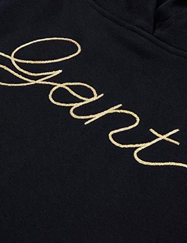 Gant D2 Script Hoodie Dress Vestido, Negro, 158/164 para Niñas