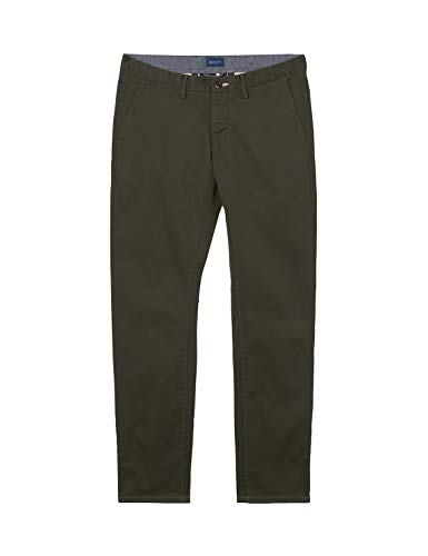 GANT Men's Slim Twill Chinos Pants Green in Size 34W