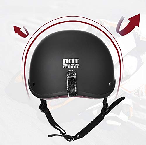 GAOZHE Casco Moto Jet Abierto Retro,Cascos De Motocicleta,Medio Casco De Moto, Casco Abierto Vintage para Hombres Y Mujeres Adultos, ECE Cascos Jet homologados