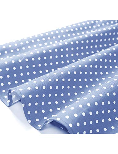 Gardenwed Vestidos Mujer Sin Mangas Cóctel Fiesta Retro Pin Up Blue Small White Dot S