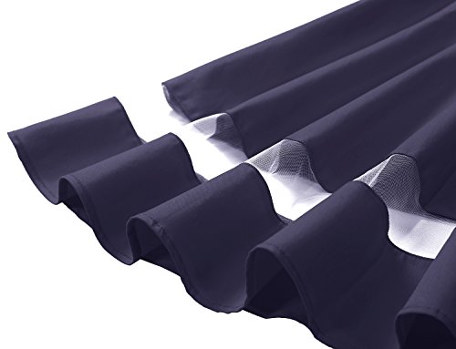 Gardenwed Vintage Vestidos Coctel Corto 50s Vestido de la Fiesta para Mujer Navy S