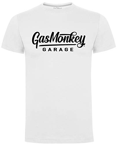 Gas Monkey Garage T-Shirt Large Script Logo White-XXL