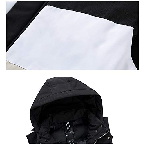 GCC Vest Caliente Deportivo Casual para Hombre OtoñO E Invierno Mangas Chaleco con Capucha,Cremallera Completa H-M