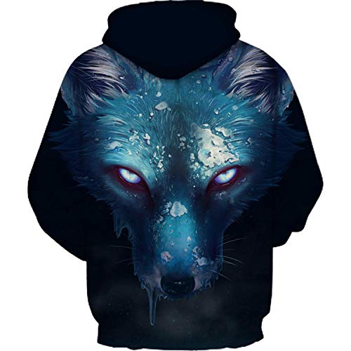 GEFANENR Unisex 3D Impreso Sudaderas,Goteo Bestia Hombres Mujeres Amantes De Manga Larga Camiseta Sudadera Chaqueta Abrigo Abrigo Salvaje Big Size Novedad Sudadera con Capucha con Bolsillo,5XL