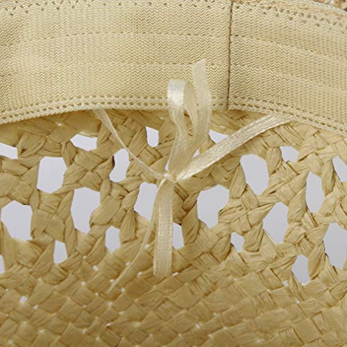 GEMVIE Sombrero de Vaquero para Mujer Hombre Gorro Gorra de Cow Boy Marrón