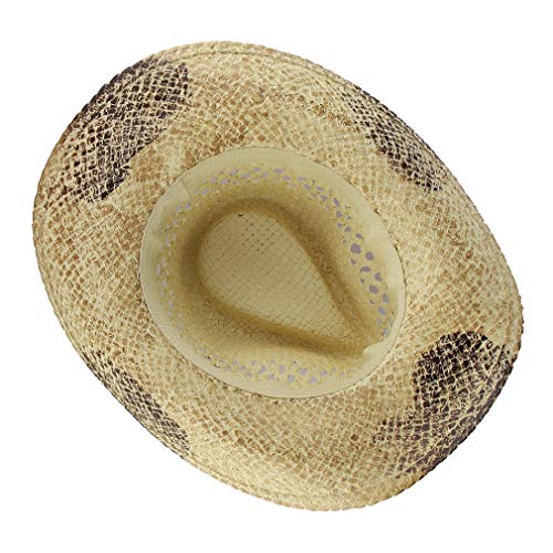 GEMVIE Sombrero de Vaquero para Mujer Hombre Gorro Gorra de Cow Boy Marrón