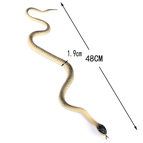 Generic 18 Pulgadas Orange Royal Serpiente Y Patrón de Serpiente Beige Juego de Juguete de Truco Parecido