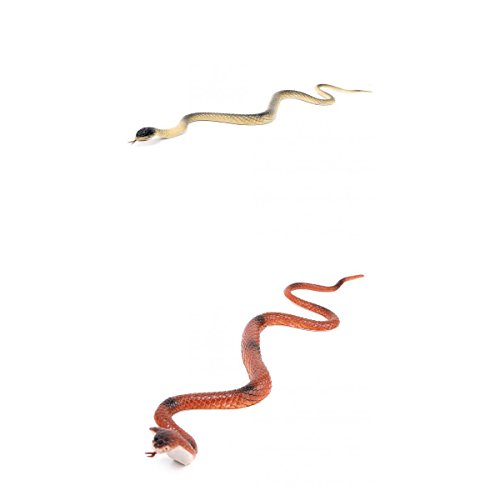 Generic 18 Pulgadas Orange Royal Serpiente Y Patrón de Serpiente Beige Juego de Juguete de Truco Parecido