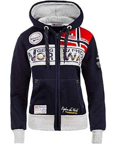 Geographical Norway Bans Production Sudadera con capucha para mujer azul marino L