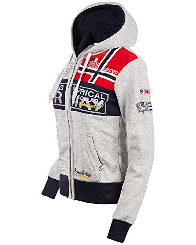Geographical Norway Bans Production Sudadera con capucha para mujer Color gris. M