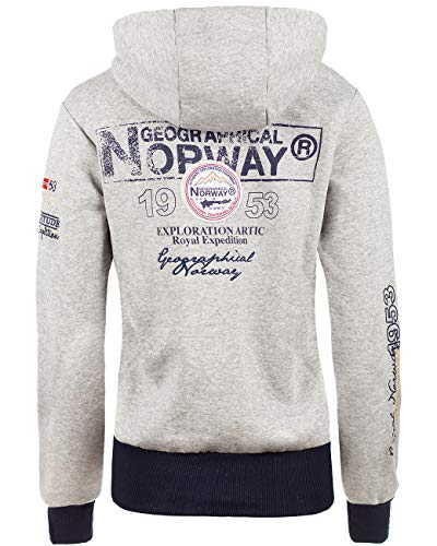 Geographical Norway Bans Production Sudadera con capucha para mujer Color gris. XL