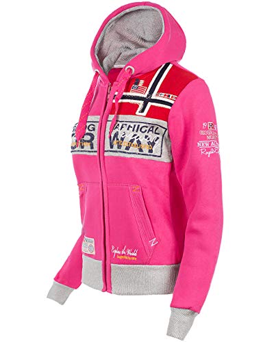 Geographical Norway Bans Production Sudadera con capucha para mujer Rosa L