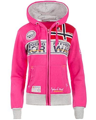 Geographical Norway Bans Production Sudadera con capucha para mujer Rosa L