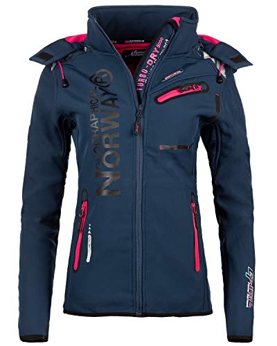 Geographical Norway - Chaqueta softshell para mujer azul marino M