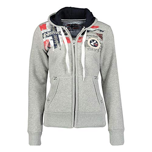 Geographical Norway FESPOTE Lady - Sudadera con Capucha para Mujer (Gris Claro, XL)