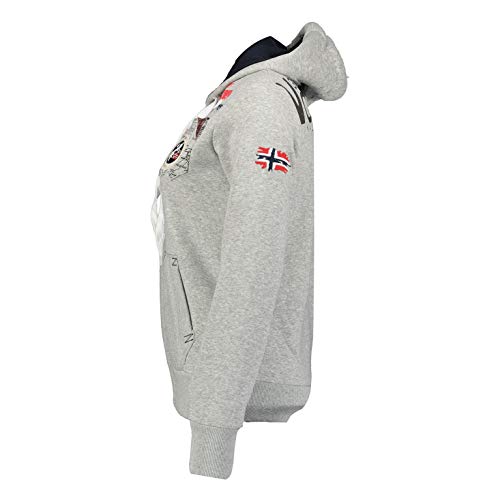 Geographical Norway FESPOTE Lady - Sudadera con Capucha para Mujer (Gris Claro, XL)