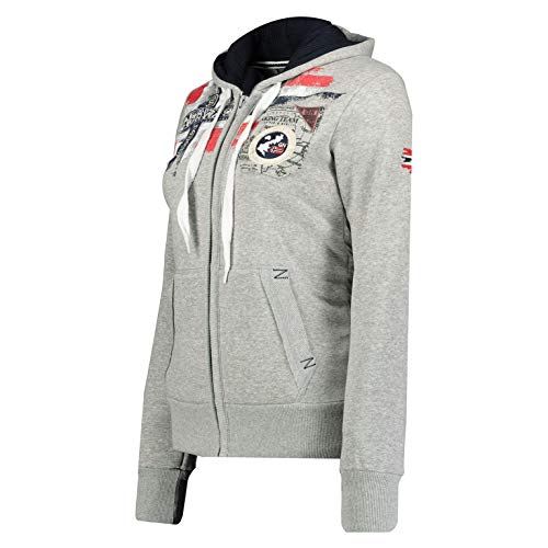 Geographical Norway FESPOTE Lady - Sudadera con Capucha para Mujer (Gris Claro, XL)