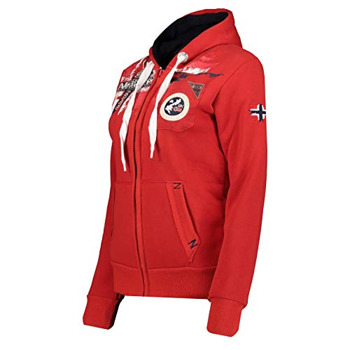 Geographical Norway FESPOTE Lady - Sudadera con Capucha para Mujer (Rojo, L)