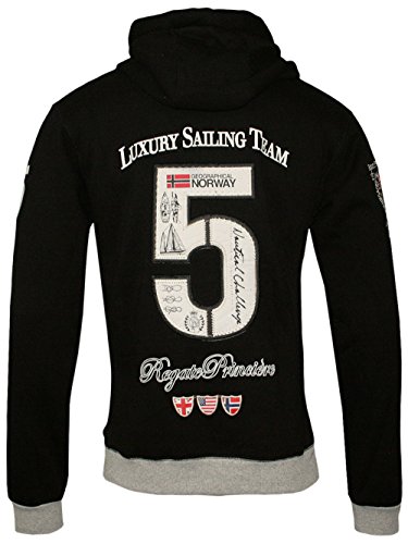 Geographical Norway Goasting Sudadera con capucha y cremallera, para hombre negro XL