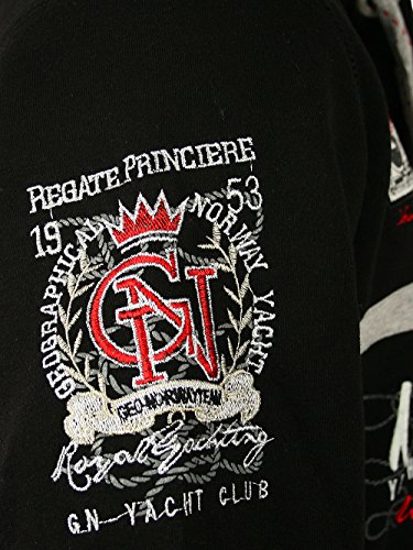 Geographical Norway Goasting Sudadera con capucha y cremallera, para hombre negro XL