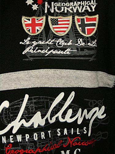 Geographical Norway Goasting Sudadera con capucha y cremallera, para hombre negro XL
