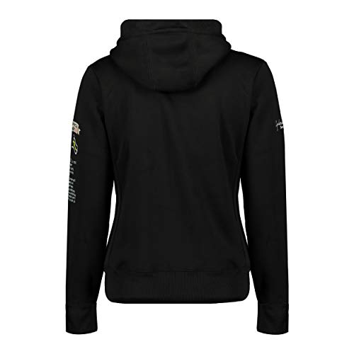 Geographical Norway GYMCLASS LADY - Sudadera Mujer Bolsillos Kangaroo - Sudadera Caliente Mujer - Suéter Abrigos Manga Larga - Hoodie Tops Casual Abrigo Estilo NEGRO M - TALLA 2