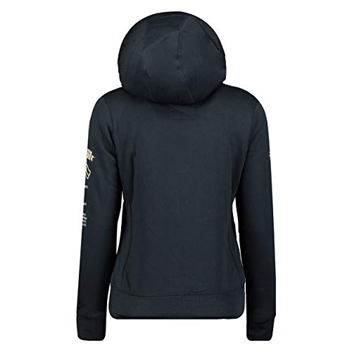 Geographical Norway GYMCLASS LADY - Sudadera Mujer Bolsillos Kangaroo - Sudadera Caliente Mujer - Suéter Abrigos Manga Larga - Hoodie Tops Casual Abrigo Estilo AZUL MARINO M - TALLA 2