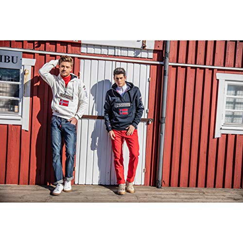 Geographical Norway GYMCLASS Men - Sudadera Capucha Bolsillos Hombre - Chaqueta Casual Hombres Abrigo - Camisetas Camisa Manga Larga - Hoodie Deportiva Regular Fitness Jacket Tops (Negro S)