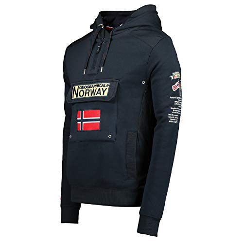 Geographical Norway Sudadera con capucha para hombre azul marino L