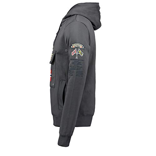 Geographical Norway Sudadera con capucha para hombre gris oscuro L