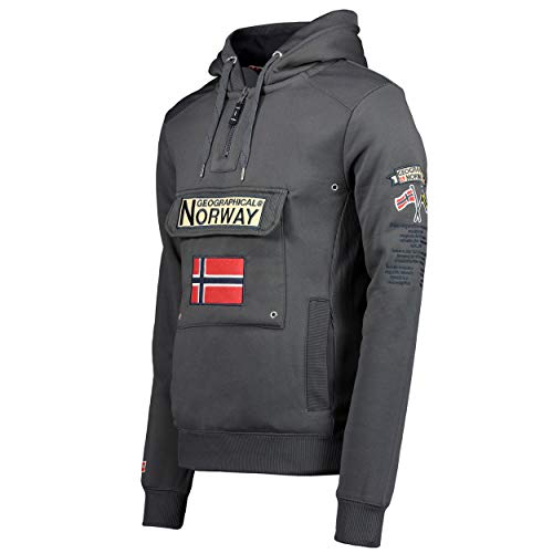 Geographical Norway Sudadera DE Hombre GYMCLASS Gris Oscuro M