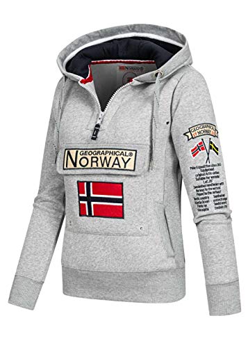 Geographical Norway - Sudadera para mujer gris claro M