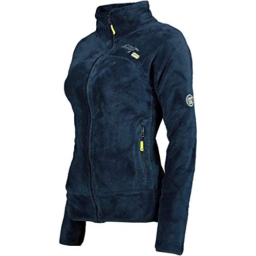 Geographical Norway UPALINE Lady - Suave Cálido Mujeres - Chaqueta Calida Invierno Suave Mujeres Caliente - Pullover Casual Tops Mangas Largas - Manga Larga Suéter Piel Marino S
