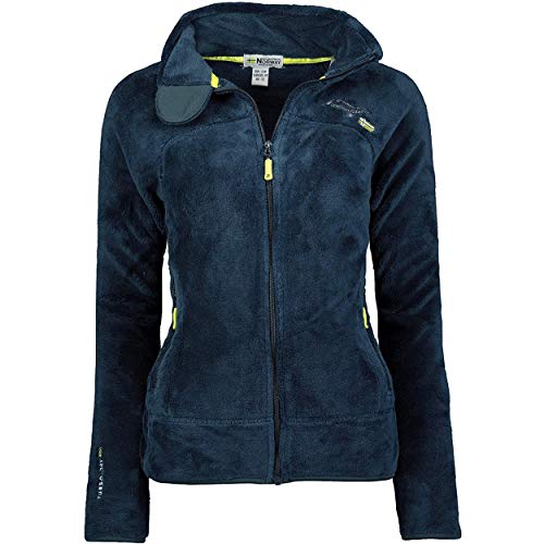 Geographical Norway UPALINE Lady - Suave Cálido Mujeres - Chaqueta Calida Invierno Suave Mujeres Caliente - Pullover Casual Tops Mangas Largas - Manga Larga Suéter Piel Marino S