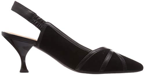 Geox D ELISANGEL Mid C, Zapatos de Talón Abierto Mujer, Negro (Black C9999), 36 EU