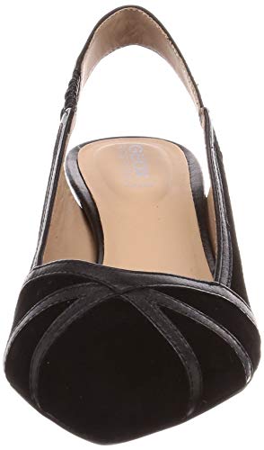 Geox D ELISANGEL Mid C, Zapatos de Talón Abierto Mujer, Negro (Black C9999), 36 EU