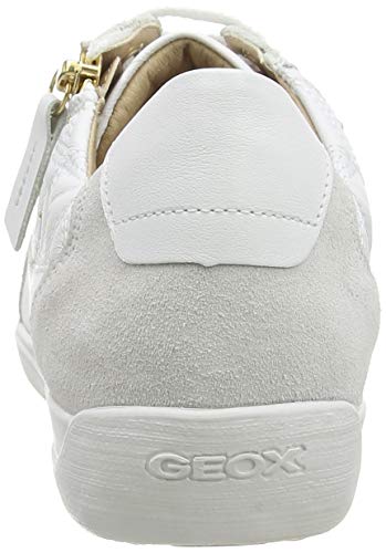 Geox D Myria C, Zapatillas Mujer, Blanco (White/Off White C1352), 37 EU