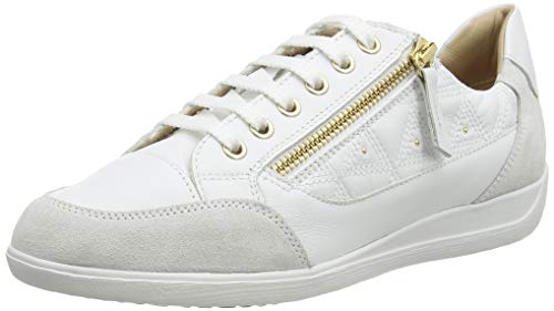 Geox D Myria C, Zapatillas Mujer, Blanco (White/Off White C1352), 37 EU