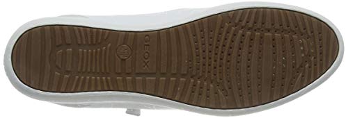 Geox D Myria C, Zapatillas Mujer, Blanco (White/Off White C1352), 37 EU