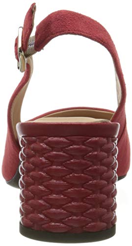 Geox D ORTENSIA Mid A, Zapatos de Talón Abierto Mujer, Rojo (Red C7000), 38 EU