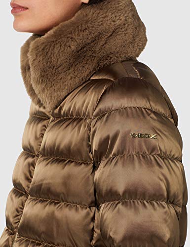 Geox W Chloo N Abrigo, Marrón (Bear Cub F6185), 42 para Mujer