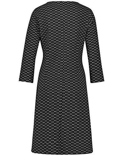 Gerry Weber 280903-35041 Vestido, Multicolor (Schwarz/Ecru/Weiss Gemust 1090), 42 (Talla del Fabricante: 40) para Mujer