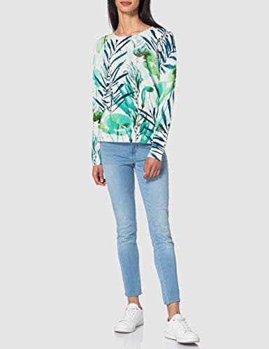 Gerry Weber Casual Pullover 1/1 Arm Sudadera, Impresión Verde, 38 para Mujer