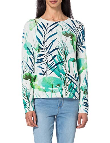 Gerry Weber Casual Pullover 1/1 Arm Sudadera, Impresión Verde, 38 para Mujer
