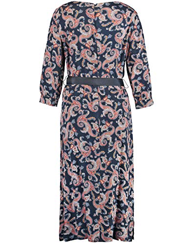 Gerry Weber Kleid Gewebe Vestido Casual, Impresión Navy Sienna, 44 para Mujer