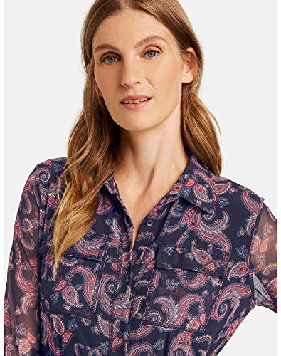 Gerry Weber Kleid Gewirke Vestido Casual, Impresión Navy Sienna, L para Mujer