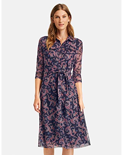 Gerry Weber Kleid Gewirke Vestido Casual, Impresión Navy Sienna, L para Mujer
