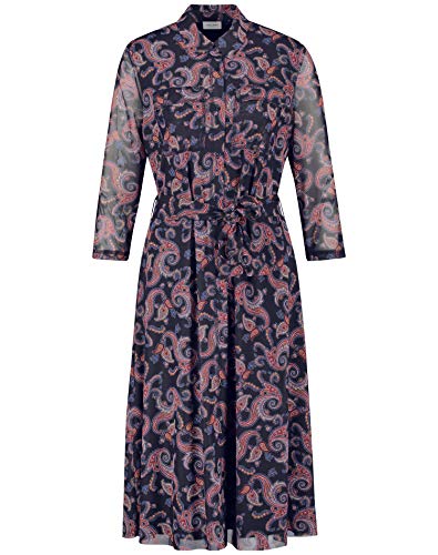 Gerry Weber Kleid Gewirke Vestido Casual, Impresión Navy Sienna, L para Mujer
