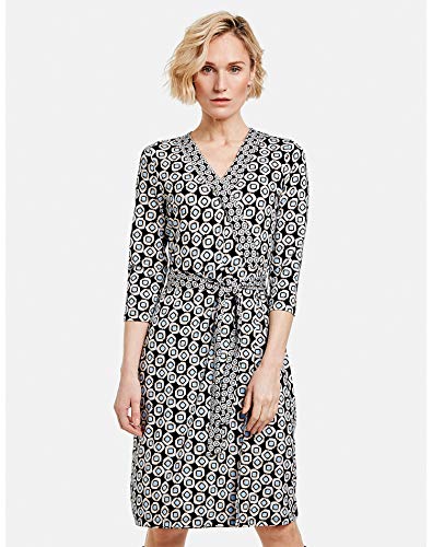 Gerry Weber Kleid Gewirke Vestido, Impresión Azul Marino Oscuro, 50 para Mujer